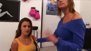 We hired Andie for private yoga lessons. But watching her in all of those positions was too intense for our MILF so she decided to give Andie a couple pointers. A lovers of pointer fingers right in her lotus. Once warmed up, they shared a long, deep, an 